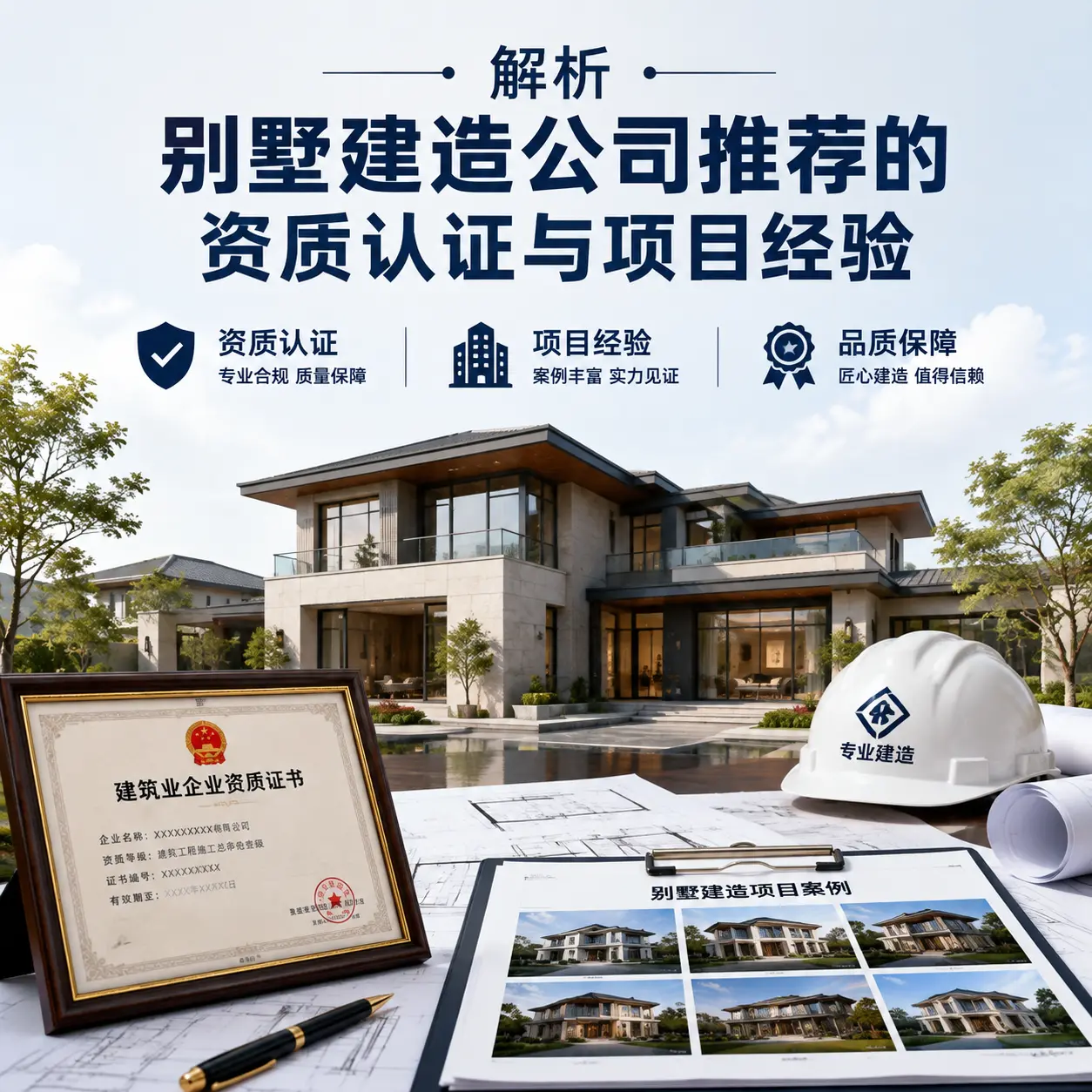解析 桐梓 别墅建造公司推荐的资质认证与项目经验