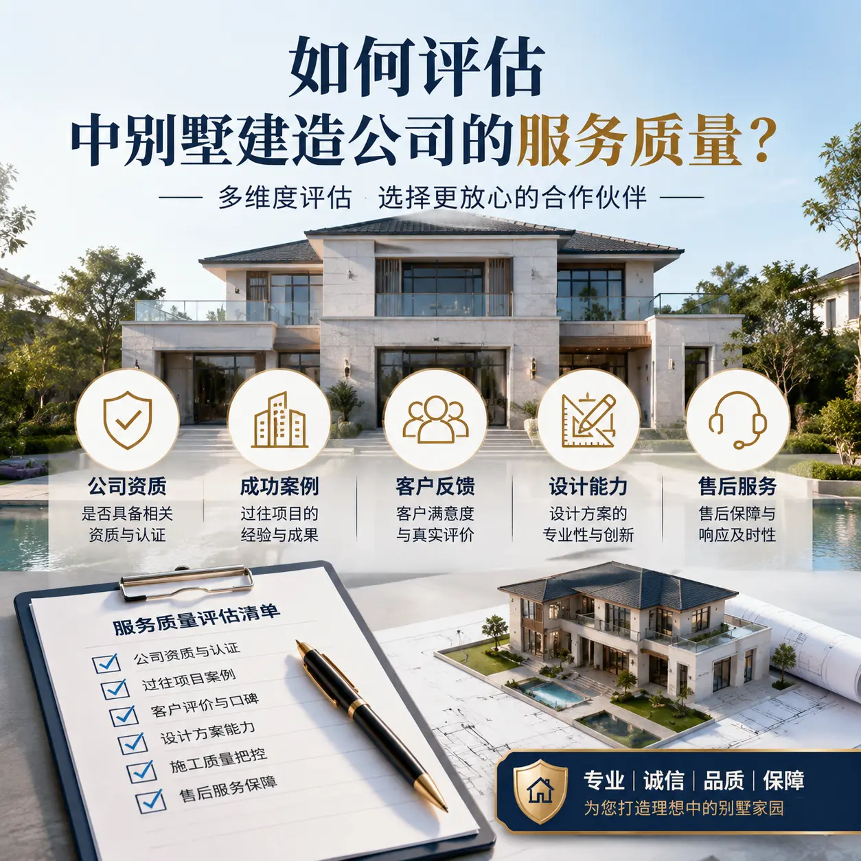 如何评估 桐梓 中别墅建造公司的服务质量?