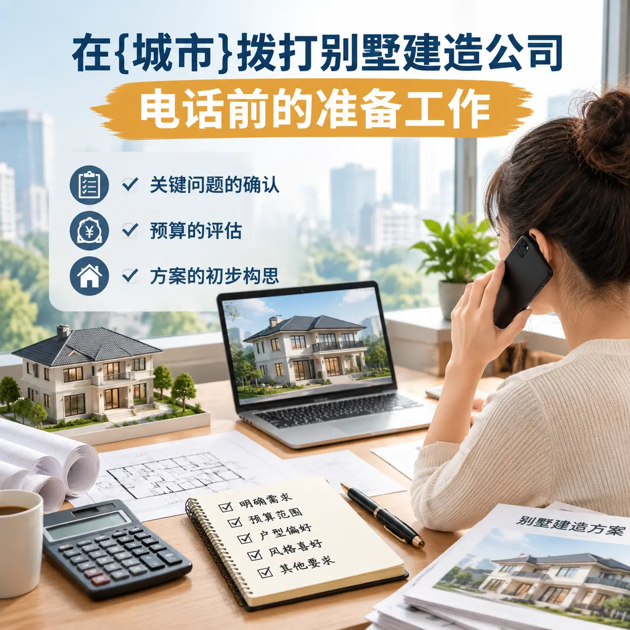 在桐梓拨打别墅建造公司电话前的准备工作