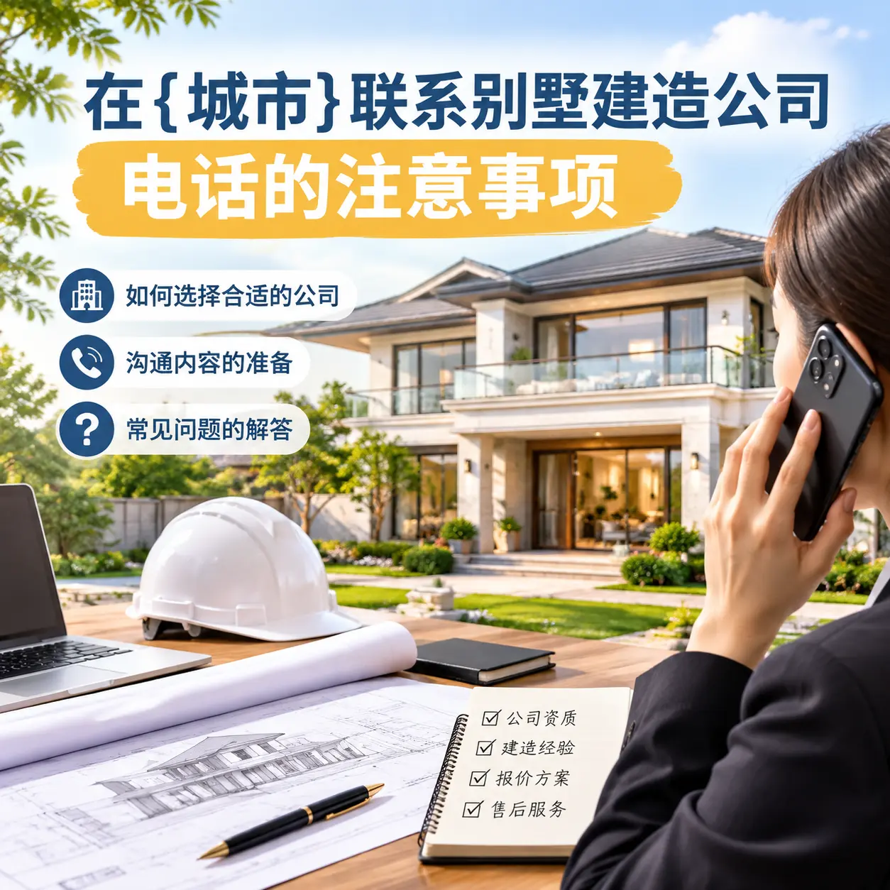 在桐梓联系别墅建造公司电话的注意事项