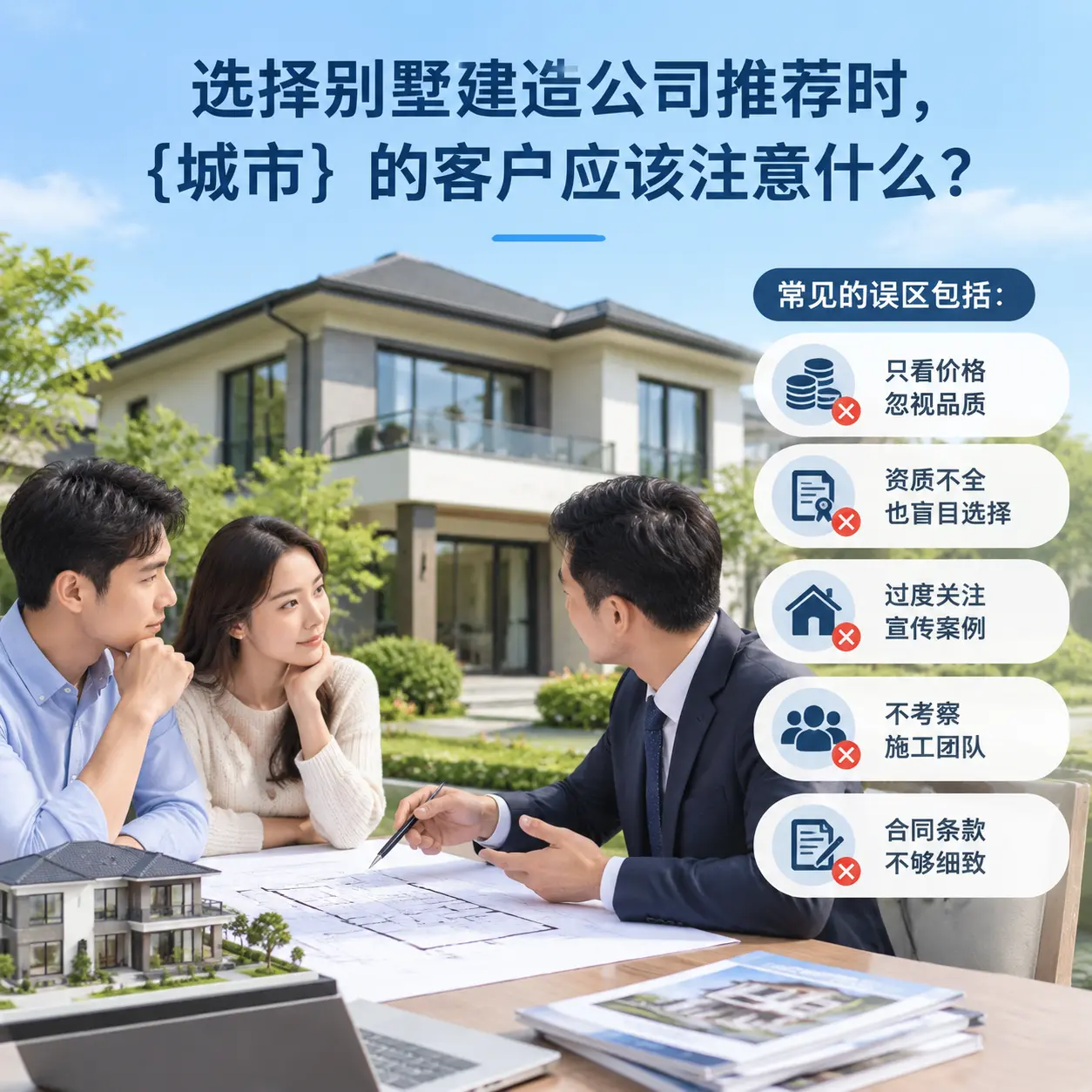 选择别墅建造公司推荐时,桐梓 的客户应该注意什么?