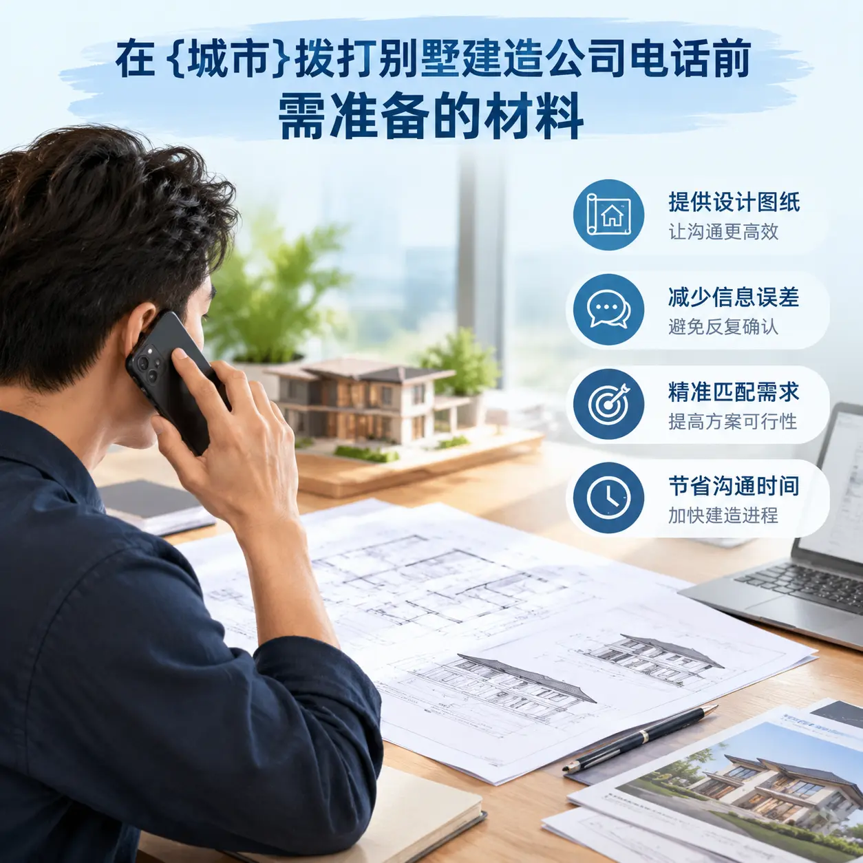 在桐梓拨打别墅建造公司电话前需准备的材料