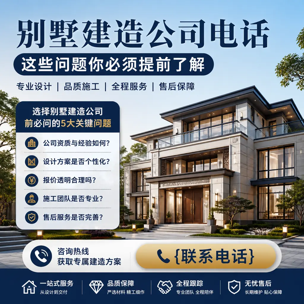 桐梓别墅建造公司电话，这些问题你必须提前了解
